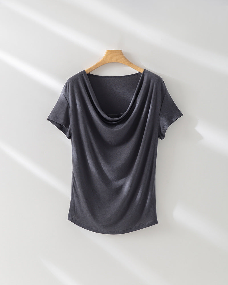 Damen Relaxed Fit Drape Top WW