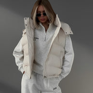 Damen Steppweste mit hohem Kragen und sportlichem Design WW