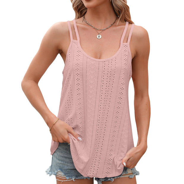 WW | Unifarbene Rundhals Ärmellose Camisole Top
