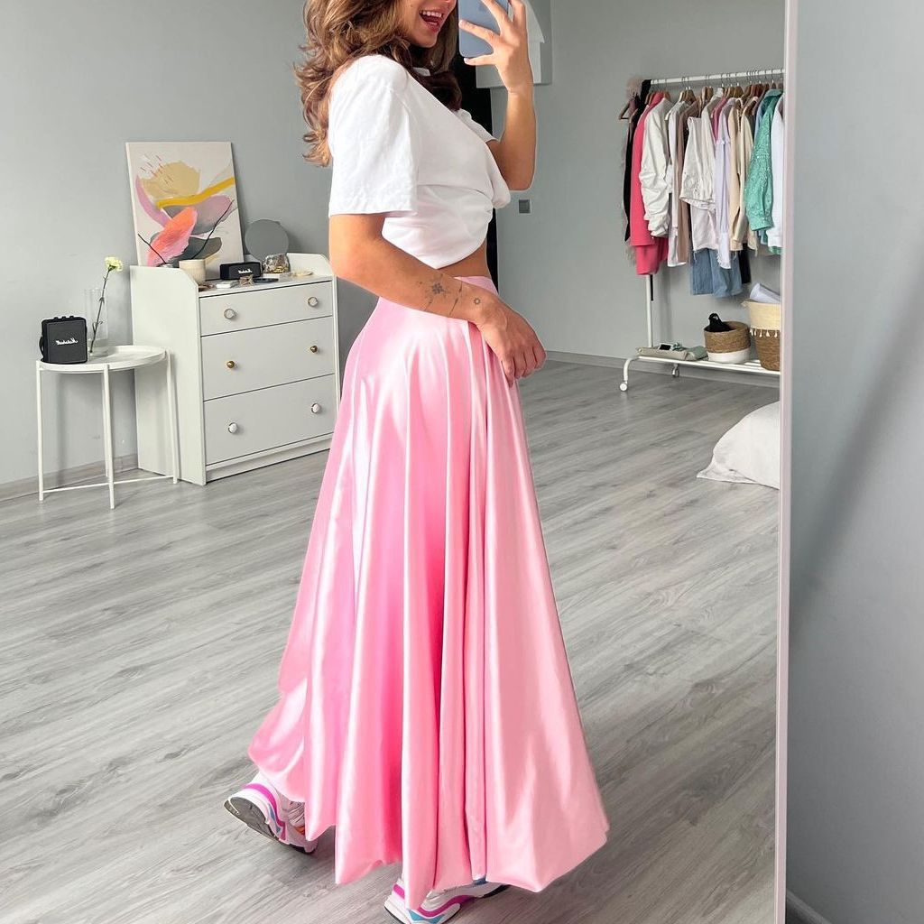 Damen elegantermaxirock mit fließendem Schnitt W&W Mode