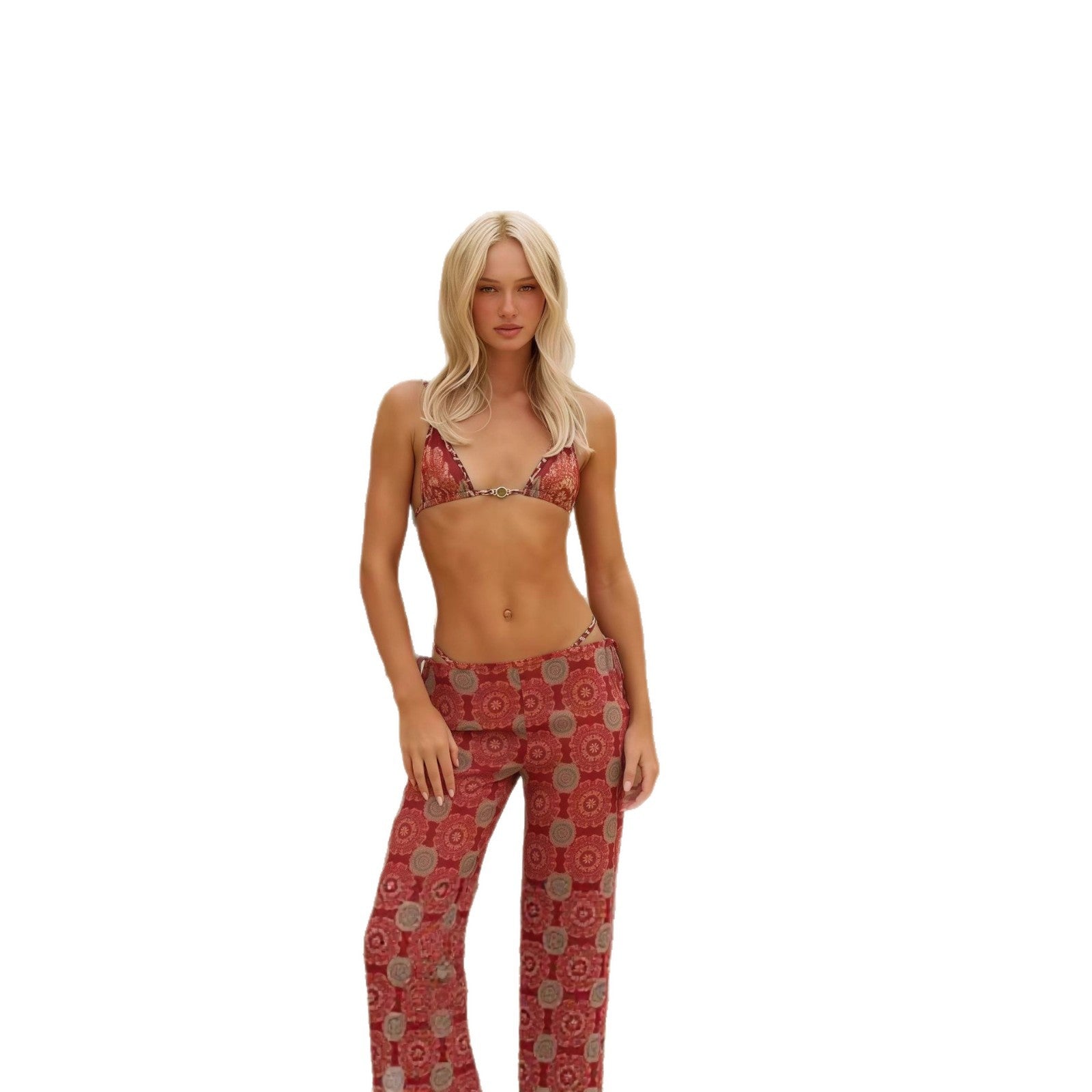 Damen Bikiniset mit verführerischem Triangel-Oberteil und edler Hose WW