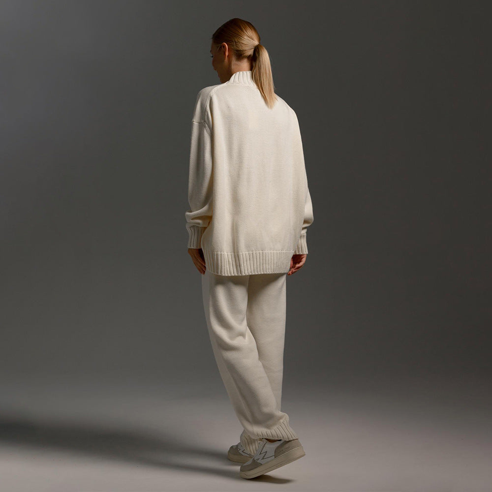 Damen Steckpullover und lässige Freizeithose Set WW