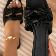 Damen Slipper mit stilvollem Knoten-Design und weichem Fußbett WW