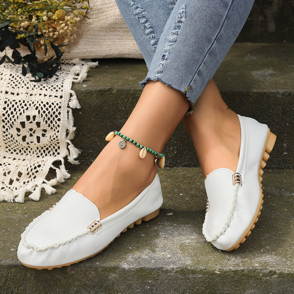 Damen Mokassins mit raffiniertem Zickzackstich und flexibler Sohle WW