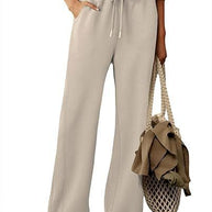 Damen weite Sweathose mit verstellbarem Bund und praktischen Taschen WW