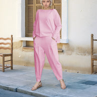 Damen Bequemes Loungewear-Set mit elastischem Bund und stylischem Schnitt WW