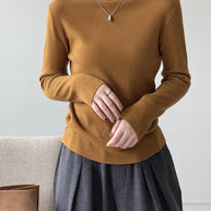 WW Halbturtleneck gebürsteter Soft-Touch-Pullover