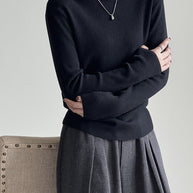 WW Halbturtleneck gebürsteter Soft-Touch-Pullover