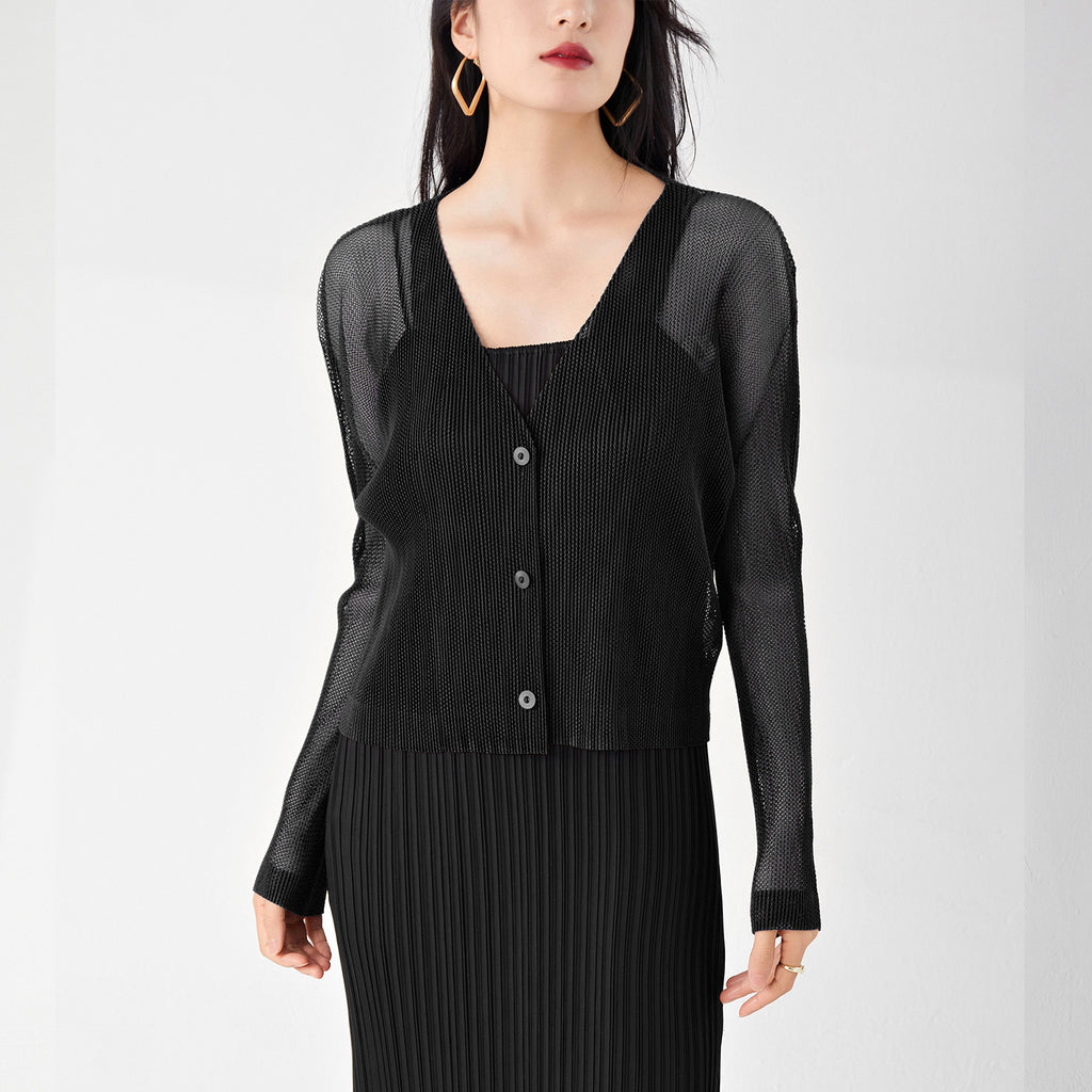 Femme Offene-Front Leichte Strickjacke WW