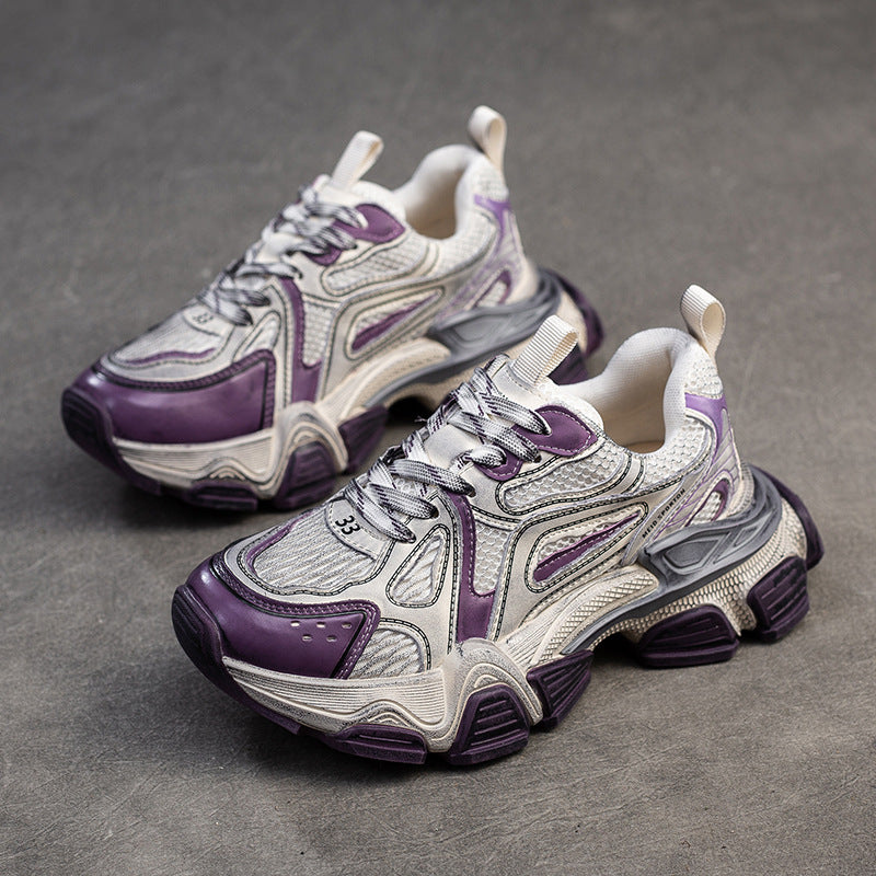 Damen Sportliche Chunky Sneakers mit atmungsaktiver Oberflächenstruktur und innovativer Sohlentechnologie WW