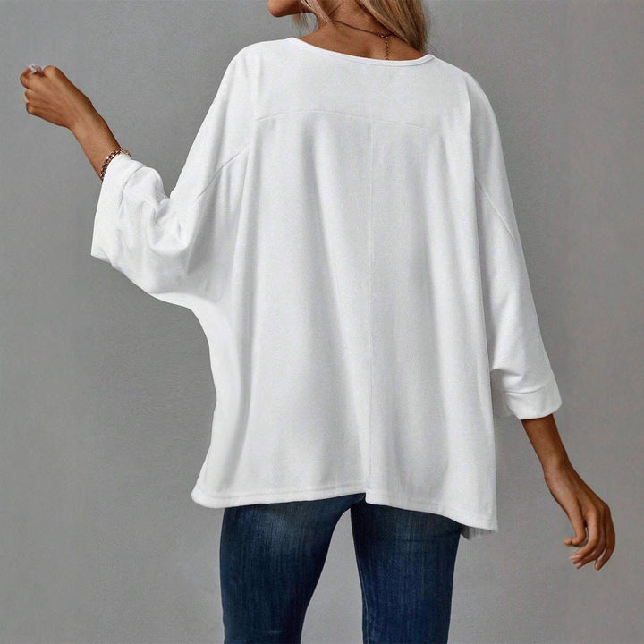 Damen oversized T-Shirt mit weitem Schnitt und moderner Silhouette W&W Mode