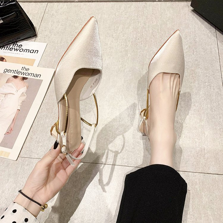 Damen Slingback Pumps mit elegantem Metallverschluss W&W Mode