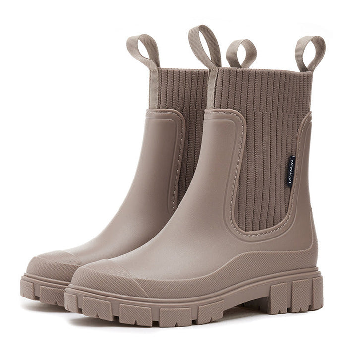 W&W Mode | Wasserdichte Stiefel Mit Dicker Sohle Für Frauen