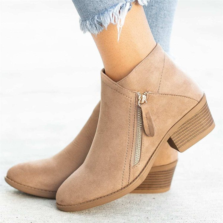 Damen Ankle Boots aus hochwertigem Wildleder WW