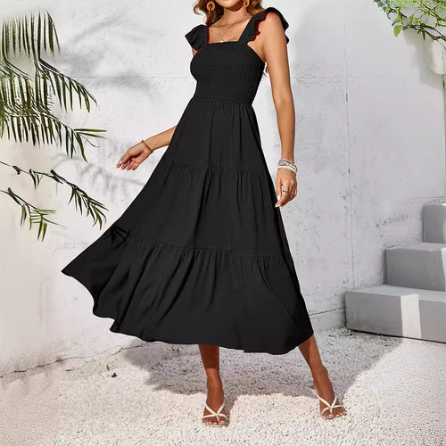 Damen Sommerliches Maxikleid mit zauberhaften Rüschendetails W&W