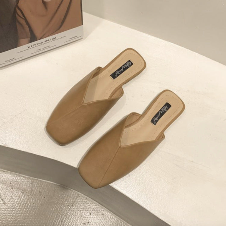 Damen Modische Mules mit elegantem V-Ausschnitt W&W Mode
