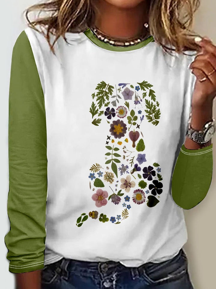 W&W Mode | Floral Rundhalsausschnitt T-Shirt