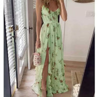 WW | Bedrucktes Strandurlaub Langrock Kleid