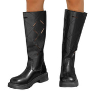 Damen Stiefel mit dekorativem Schnitt und komfortabler Gummisohle WW