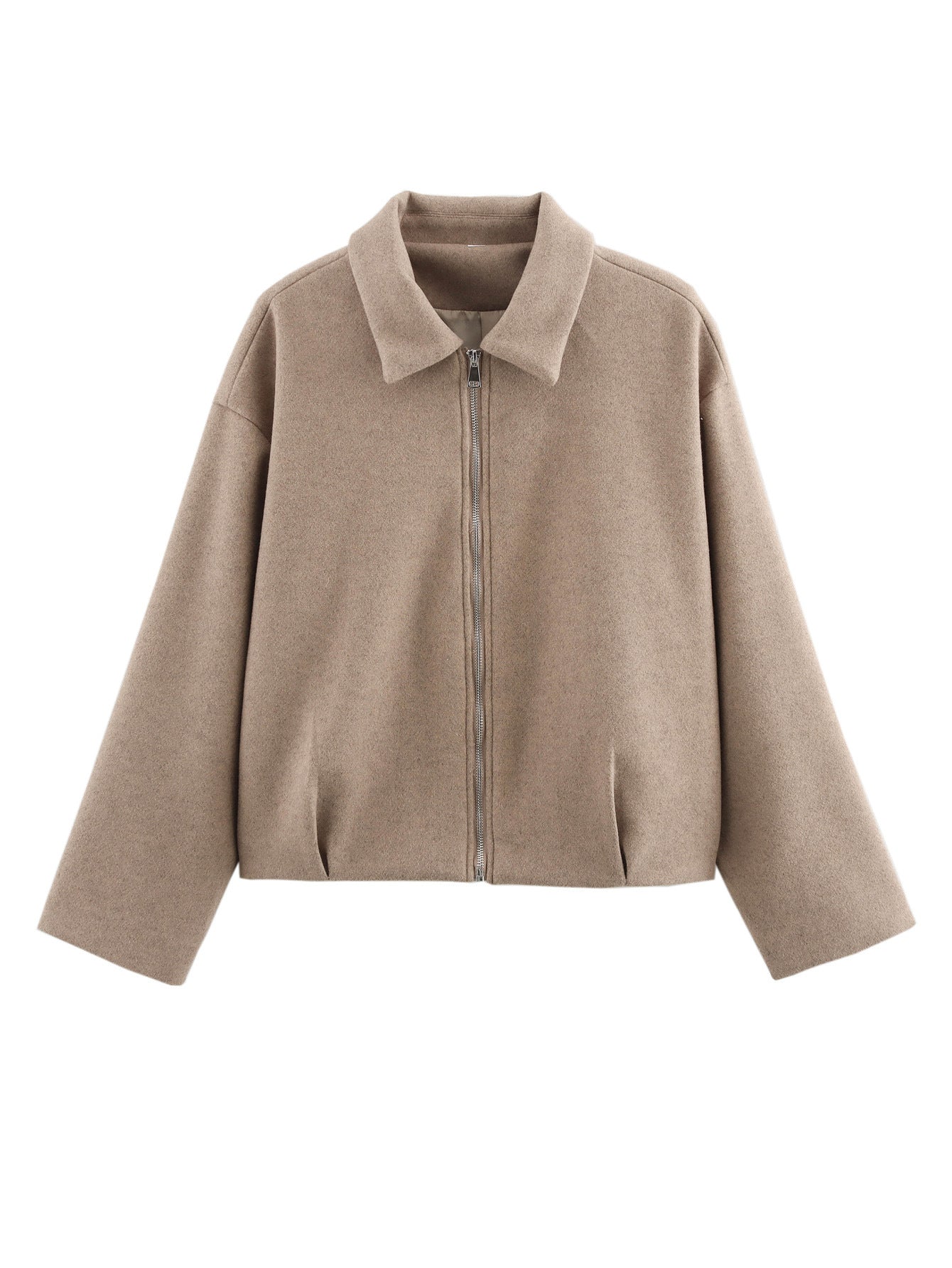 Damen sportliche Jacke mit hohem Kragen und Reißverschluss WW