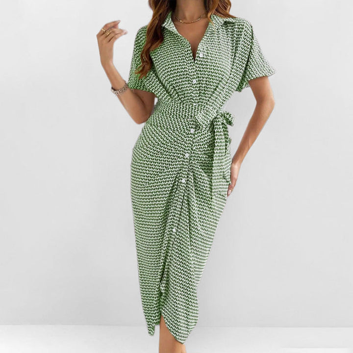 Damen Hemdblusenkleid mit tailliertem Schnitt W&W Mode