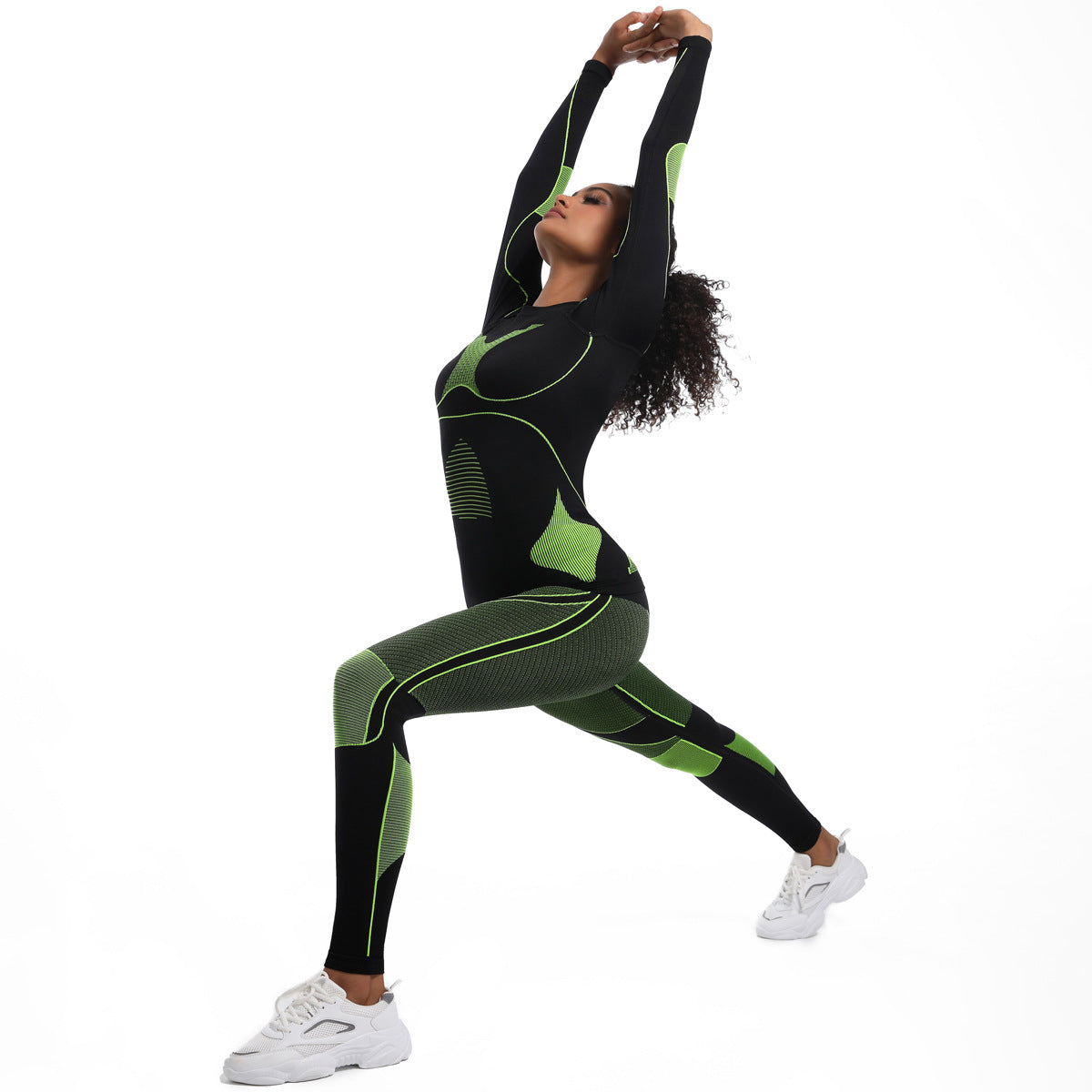 Damen Athletisches Kompressions-Set mit atmungsaktivem Elastic-Werkstoff WW