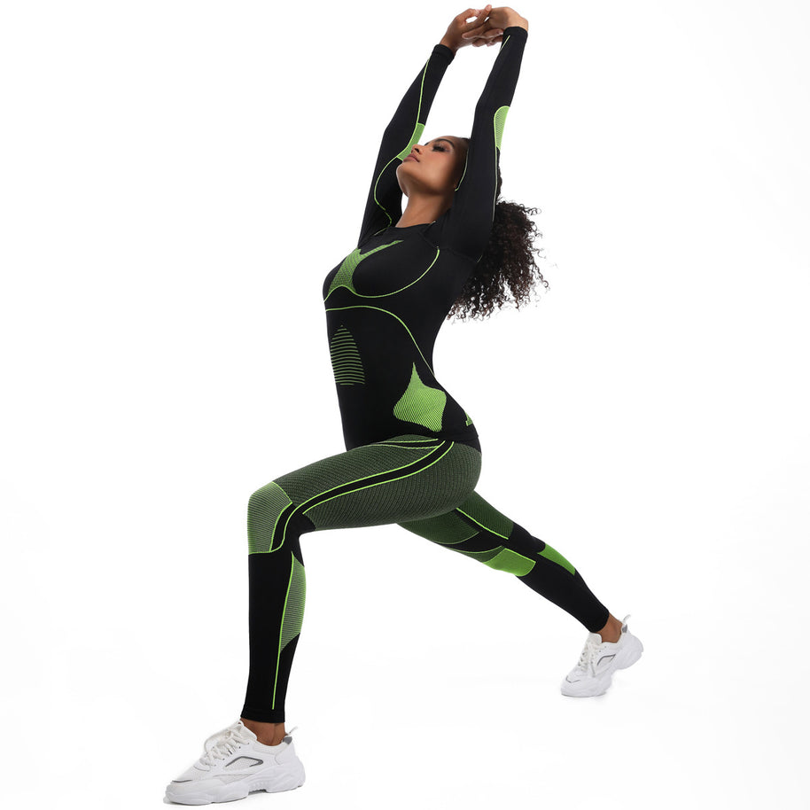 Damen Athletisches Kompressions-Set mit atmungsaktivem Elastic-Werkstoff WW