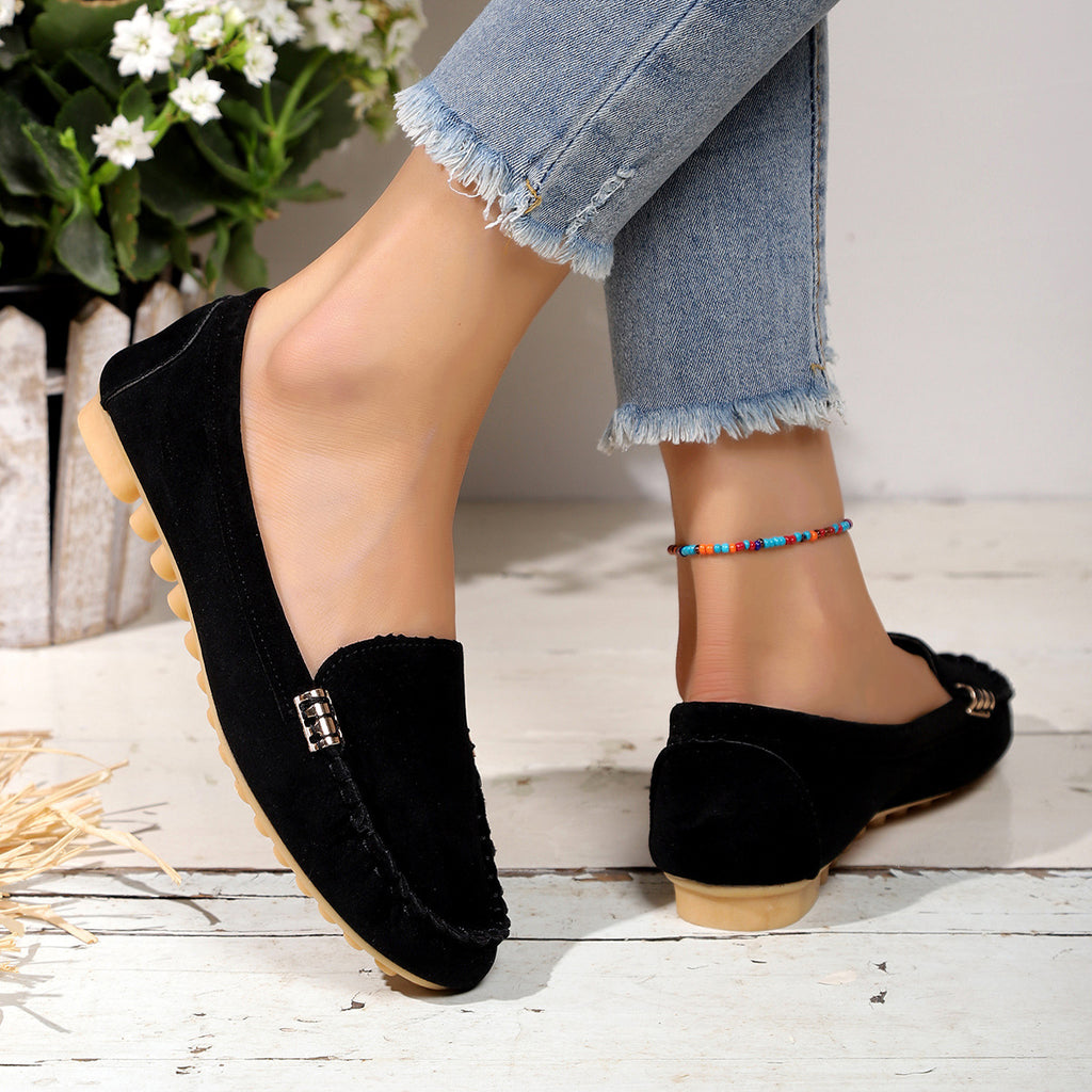 Damen Mokassins mit raffiniertem Zickzackstich und flexibler Sohle WW