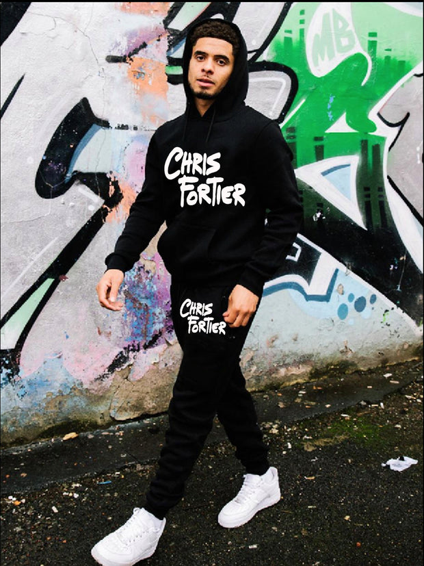 Damen Sportliches Hoodie und Sweatpants-Set mit auffälligem Schriftzug WW