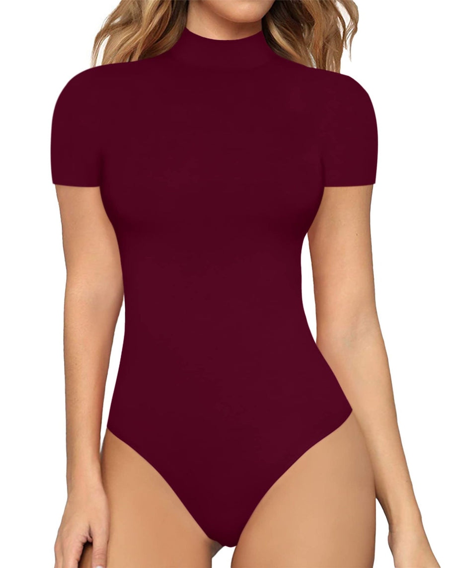 Damen Body mit hohem Kragen und Kurzarm WW