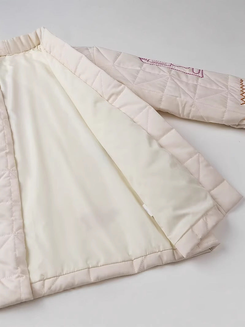 Damen Steppjacke mit kreativem Stickdesign WW