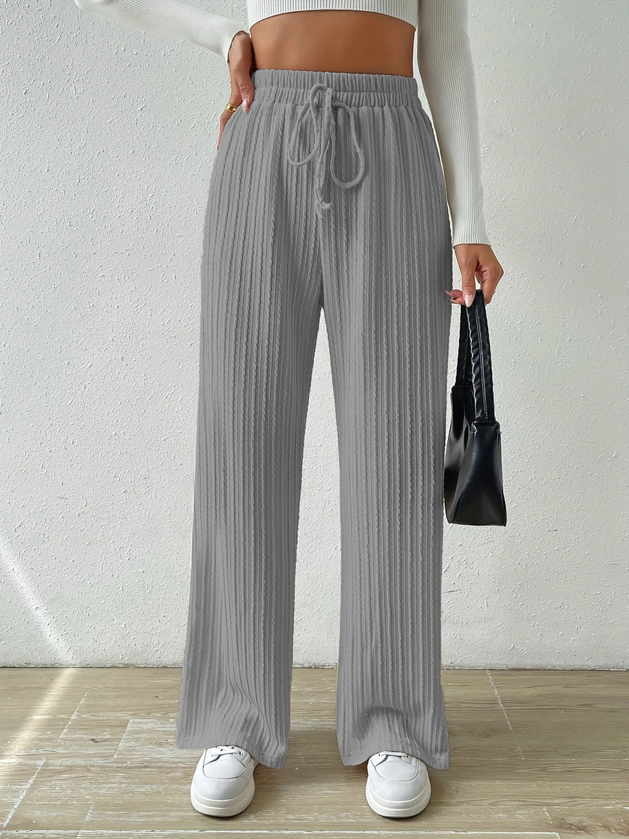 Damen Bequeme Stoffhose mit strukturierter Oberfläche WW