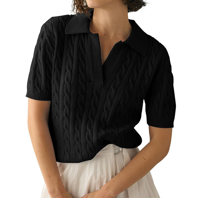 WW | Polo-Kragen Twist Strickpullover
