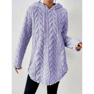 Damen bequemer Kapuzenpullover mit strukturiertem Design WW