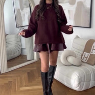 Damen Bequemer Pullover mit lässigem Schnitt und weichem Material WW
