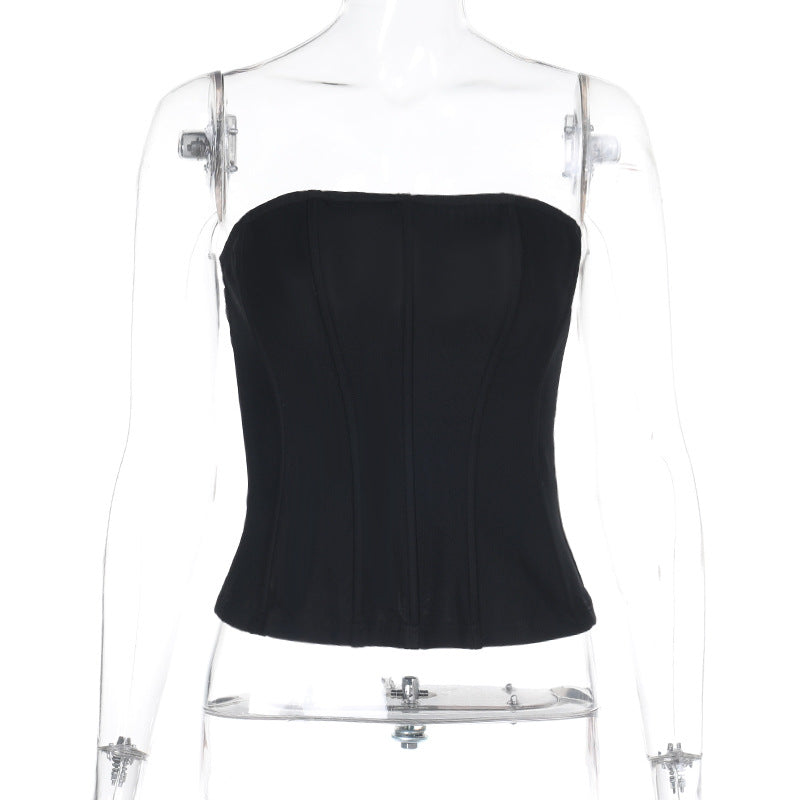 Damen Korsett-Oberteil mit elegantem Schnitt und figurformendem Design W&W Mode