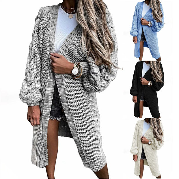 Damen Strickcardigan mit weiten Ärmel WW