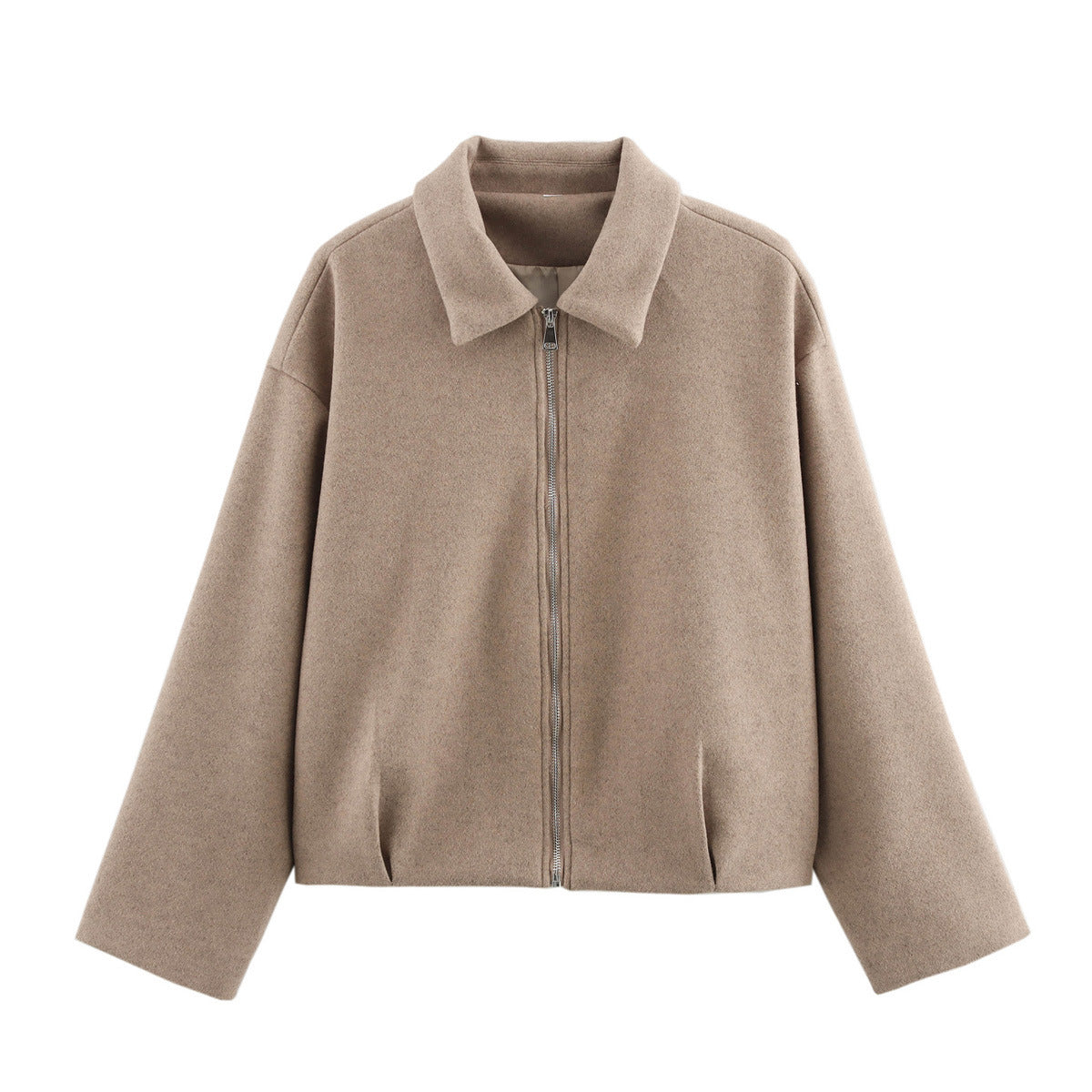 Damen sportliche Jacke mit hohem Kragen und Reißverschluss WW