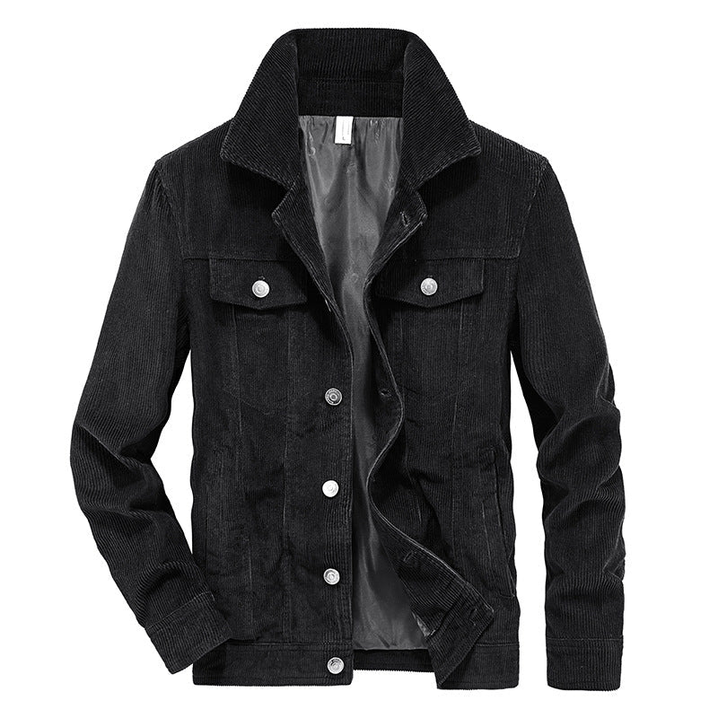 W&W Mode | Lässig Langärmelig Kordjacke mit Knöpfen
