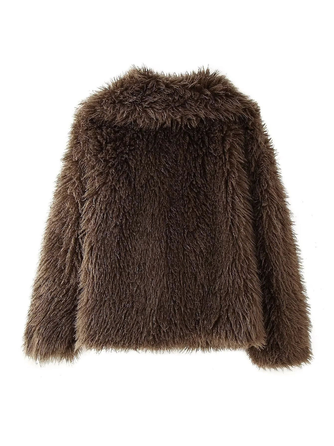Damen Kuschelige Fleecejacke mit großzügigem Kragen und weichem Innenfutter W&W Mode
