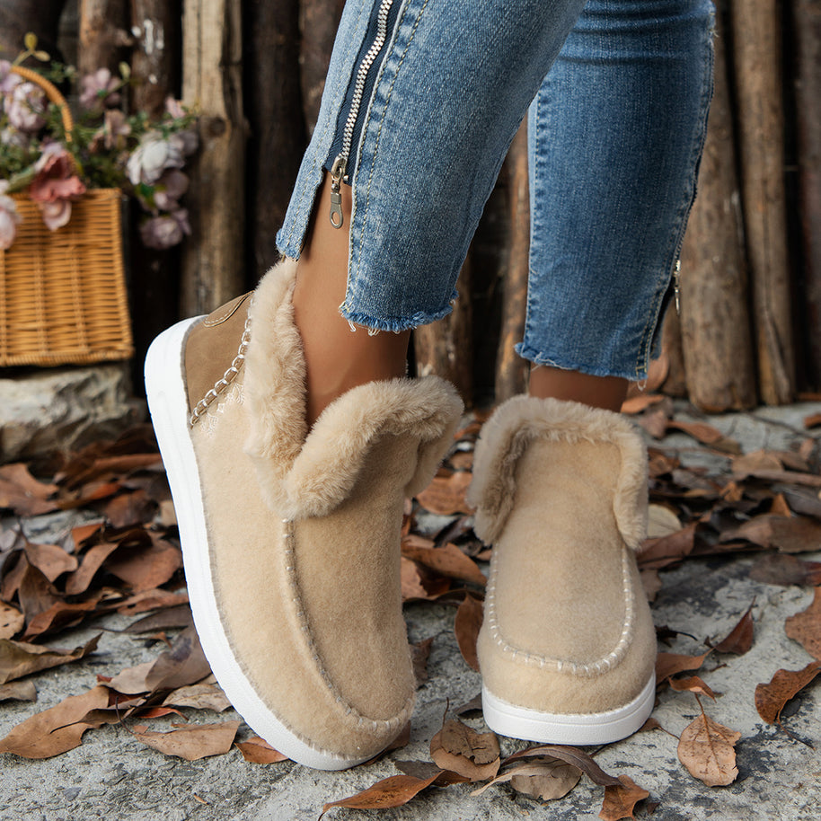 Damen Bequeme gefütterte Sneaker mit elegantem Klettverschluss und rutschfester Sohle WW