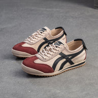 Damen Retro-Style Sneaker mit Premium-Leder und bequemer Sohle WW