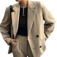 Damen Anzugjacke und Hose im eleganten Oversized-Stil WW