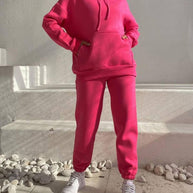 Damen bequemer Kapuzenpullover aus weichem Baumwollmix WW
