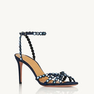 Damen atemberaubende High-Heel Knöchelriemen Sandalen mit dekorativen Perlenakzenten WW