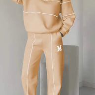 Damen sportliches Fleece-Anzugset mit Stehkragen und praktischen Taschen WW