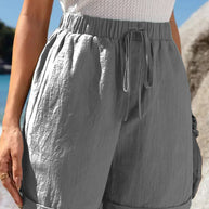 Damen Luftige Sommershorts mit elastischem Bund und Kordelzug WW
