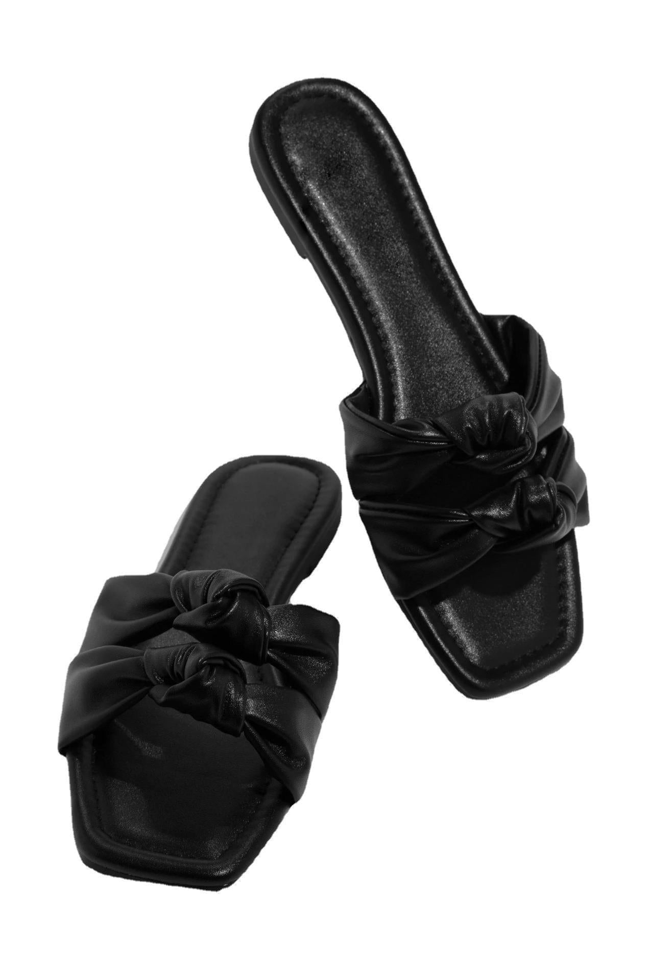 Damen Slipper mit stilvollem Knoten-Design und weichem Fußbett WW