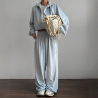 Damen Sportliche Fleece Loungewear-Anzug WW