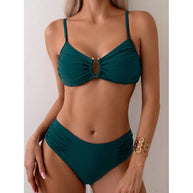 Damen Bikini-Set mit Raffungen und elegantem Ausschnitt WW